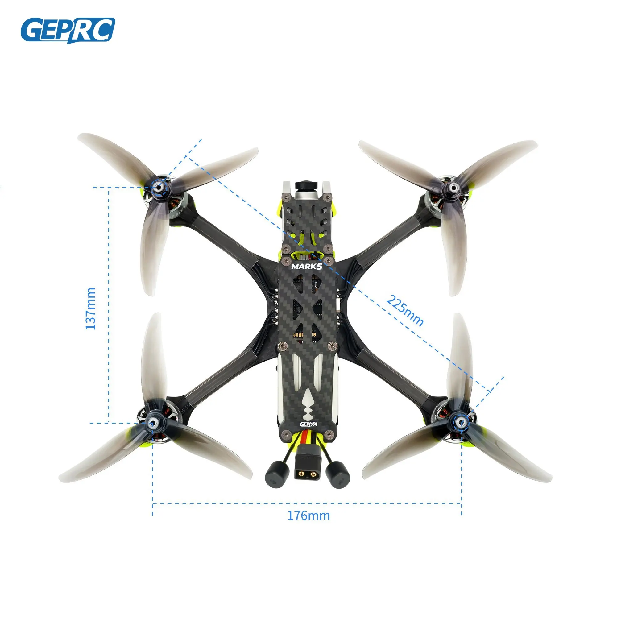 Дрон GEPRC MARK5 HD DJI AIR UNIT Freestyle FPV 4S/6S 5 дюймов SPEEDX2 2107 мотор для радиоуправляемого