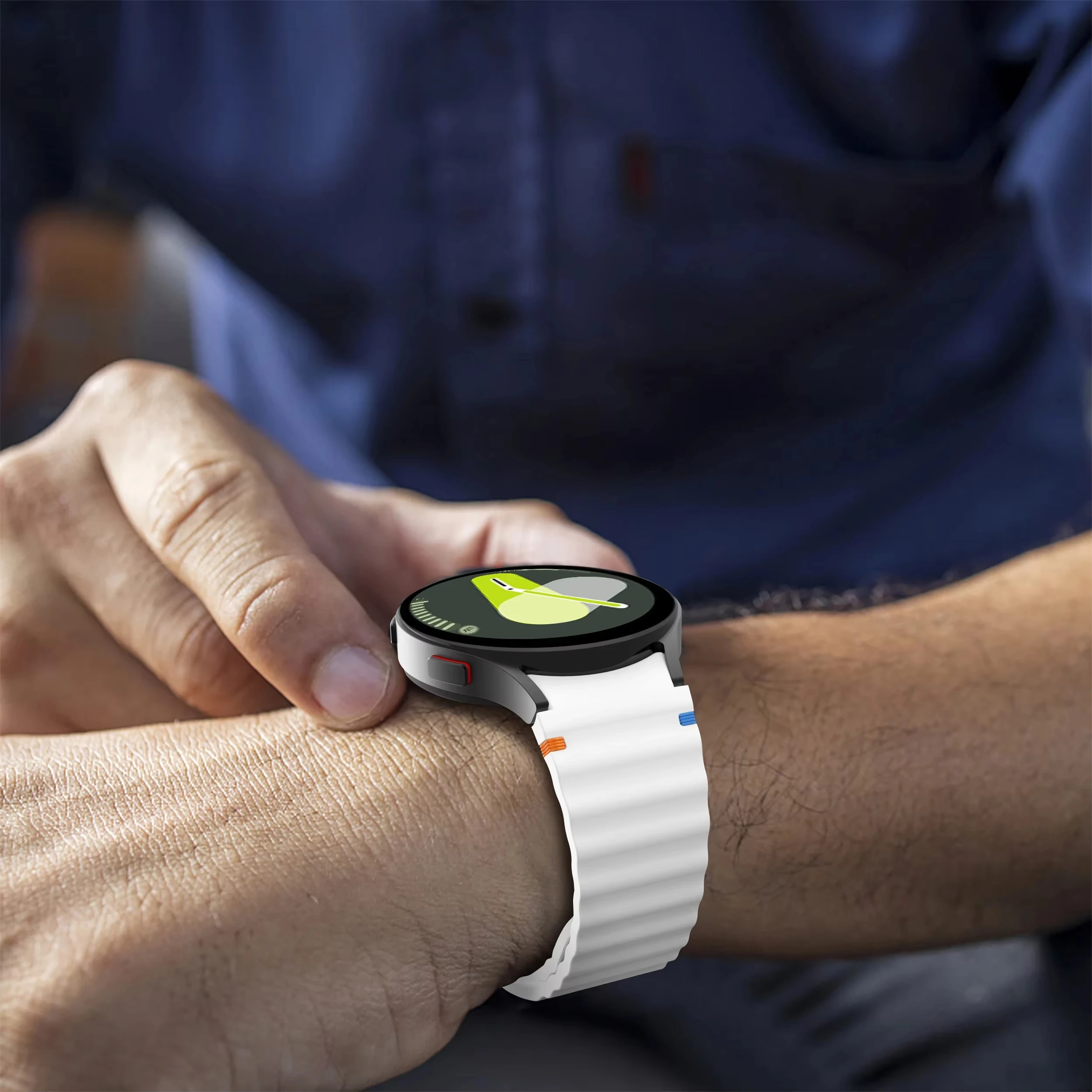 Фото Ремешок силиконовый для Samsung Galaxy Watch 7 FE 6 4 Classic 5 pro, оригинальный браслет для Galaxy Watch 6 7, 44 мм 40 мм 43 мм 47 мм 45 мм №5