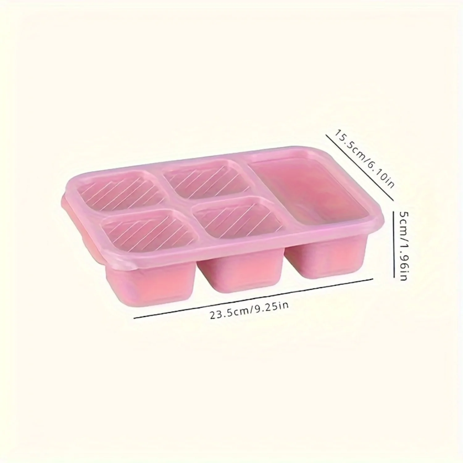 Портативная коробка для еды с 5 отделениями и крышкой — идеально подходит