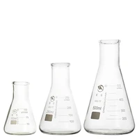 1pc 50ml to 1000ml borosilicate glass straight wide neck conical triangular flask for lab chemical equipment
