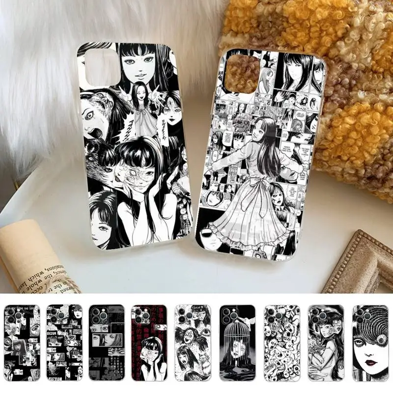 

Junji Ito Terror Horror Anime Phone Case For iPhone 14 11 12 13 Mini Pro XS Max Cover 6 7 8 Plus X XR SE 2020 Funda Shell