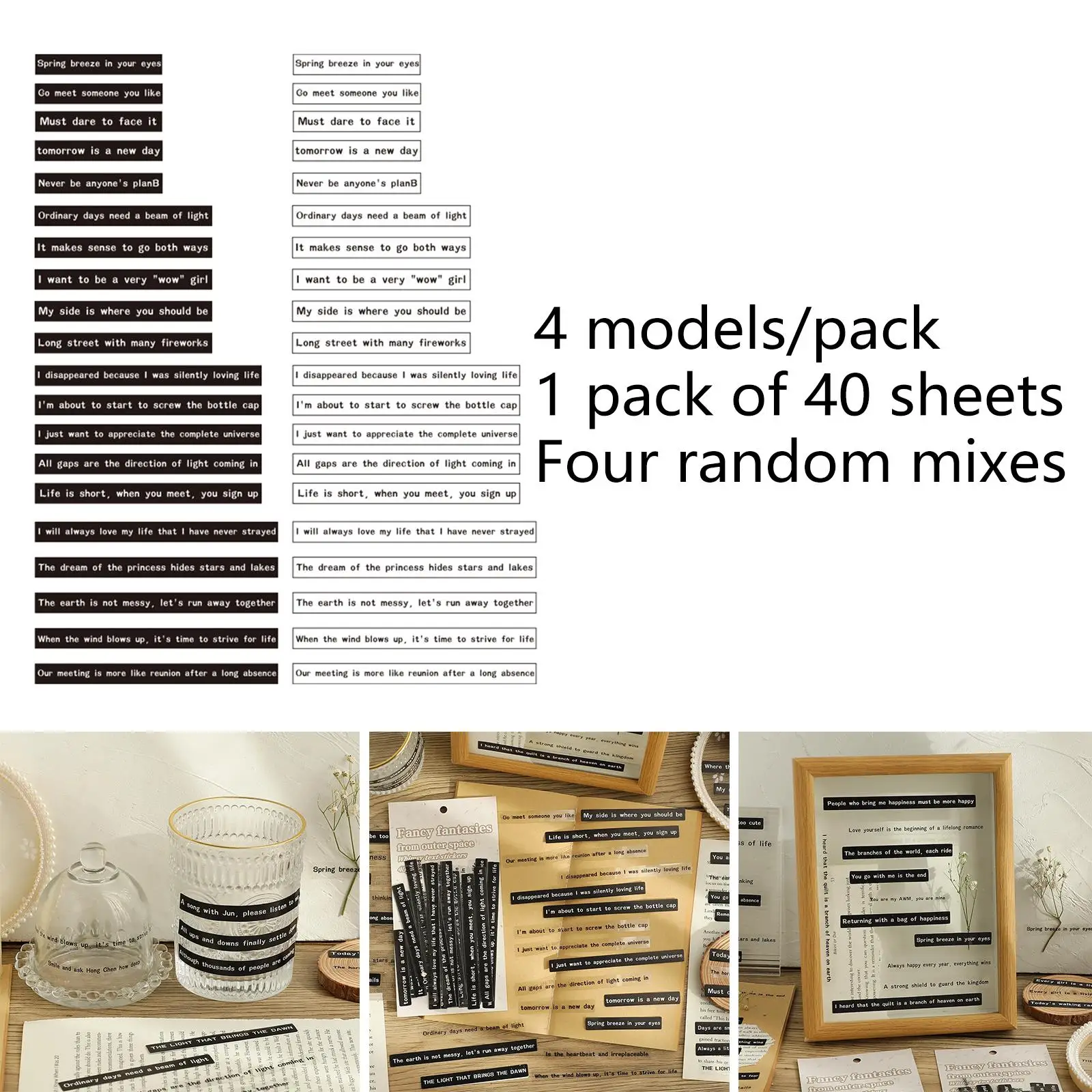 

40x Small Talk Word Stickers DIY Party Supplies Washi Stickers Self Adhesive Tapes for Journal Office Book Designs Scrapbooking