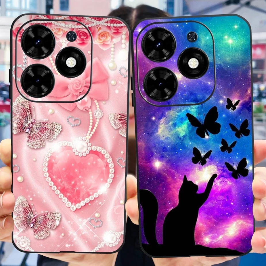 Для Infinix Hot 40i чехол X6528B Новая модная окрашенная Обложка мягкая силиконовая