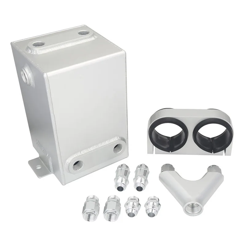 

New Type High Quality Fuel Surge Tank + Dual 044 Pump Bracket + Twin Check Valves + Y Fitting