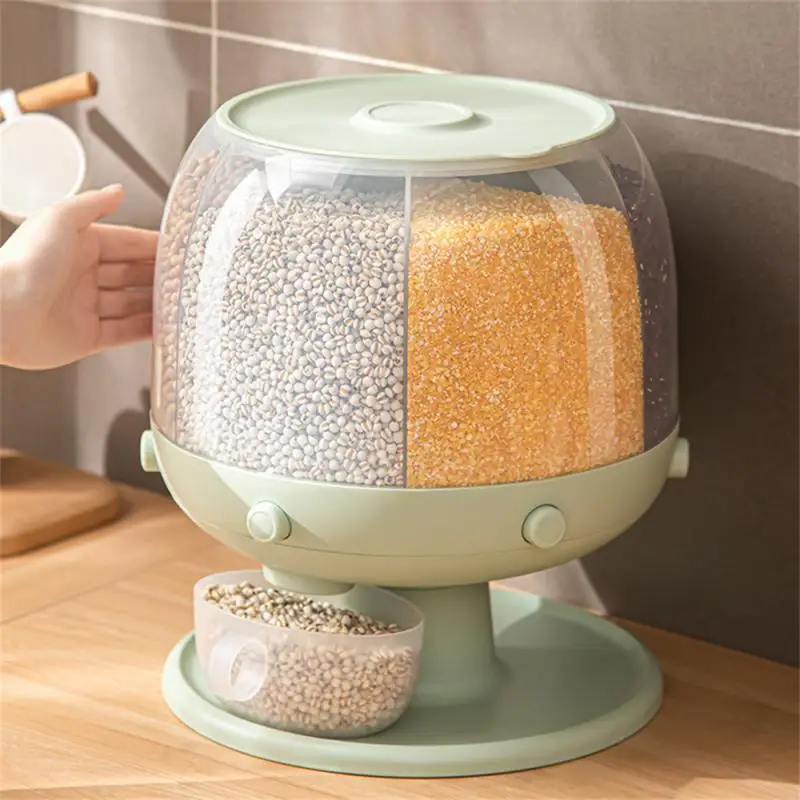 

Coarse Cereals Kitchen Storage Press Out Rice Sealed Tank Household Storage And Collection Utensils Seal Decimeter Bucket