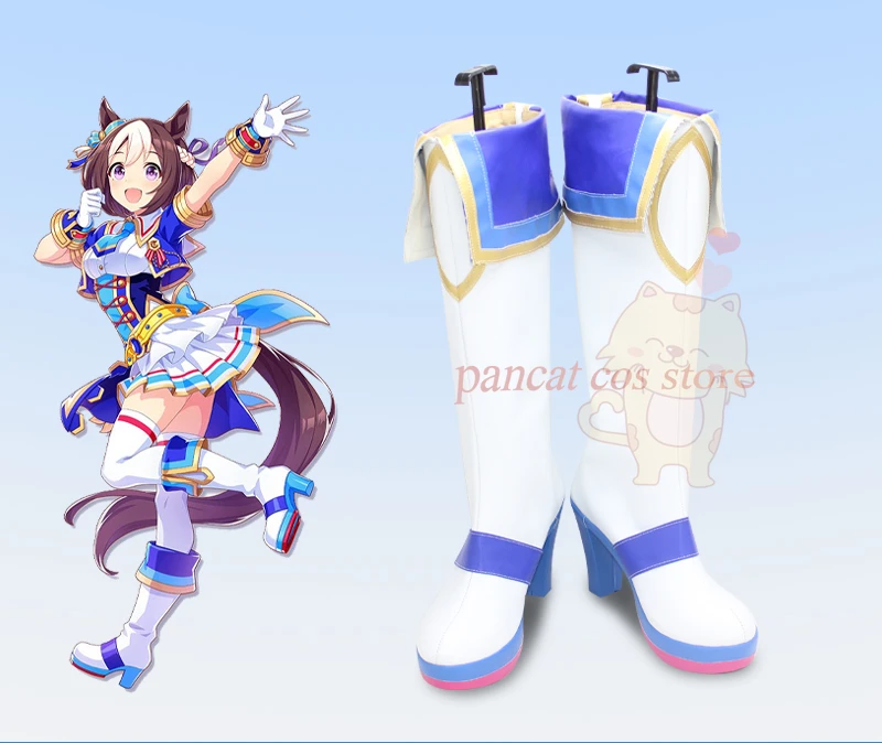 

Pretty Derby Tokai Teio Cosplay Shoes Comic Anime Game Cos Long Boots Cosplay Costume Prop Shoes for Con Halloween Party