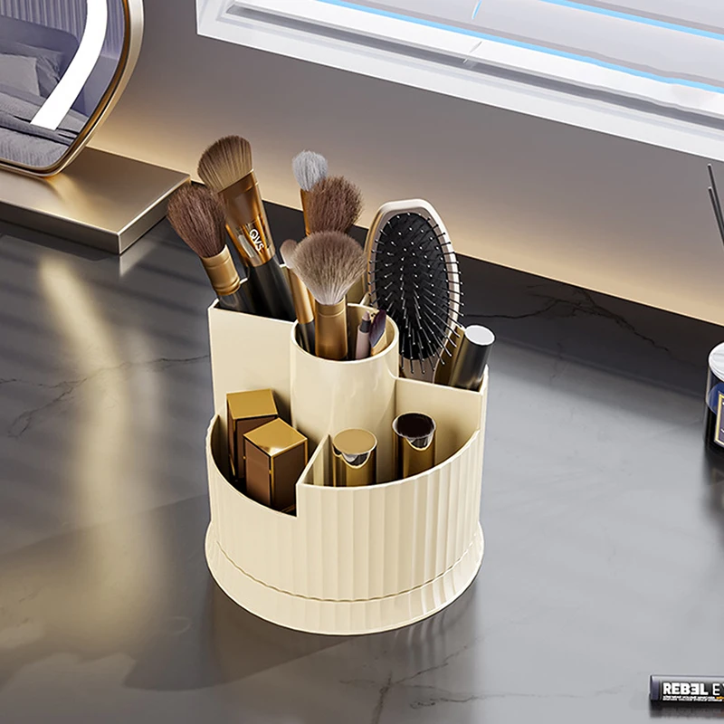 360 ° Вращающийся держатель для кистей макияжа косметических большая емкость