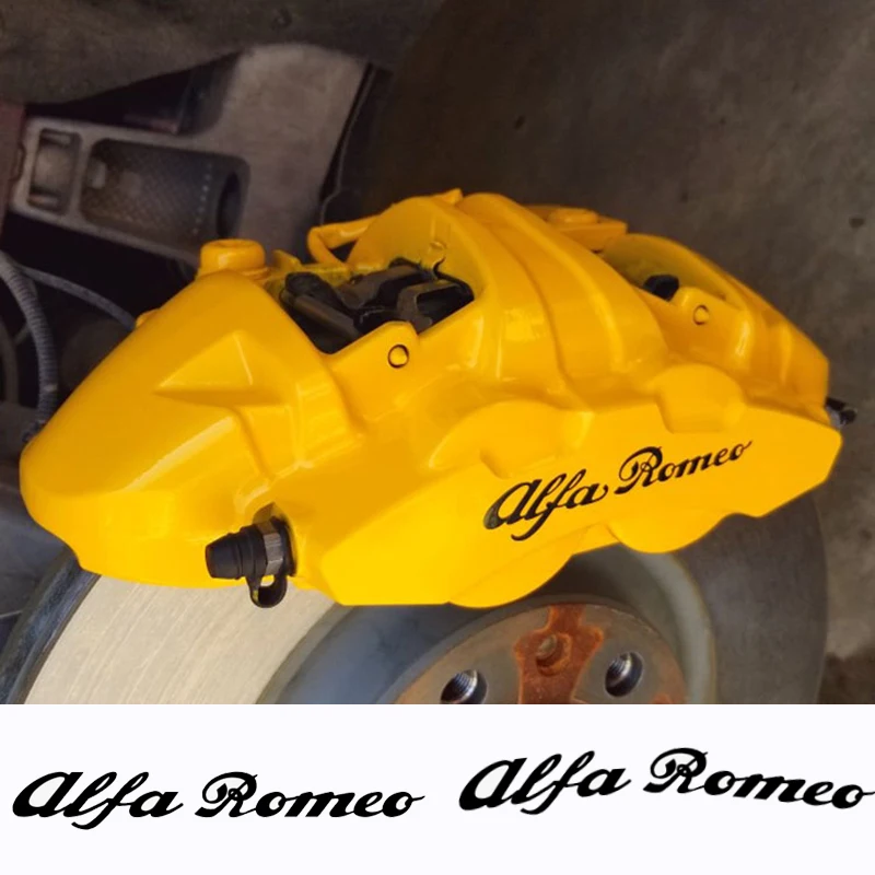 

Наклейки для тормозных суппортов автомобиля, виниловые высокотемпературные наклейки для Alfa Romoe Giulia Stelvio, внешние аксессуары, 4 шт.