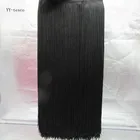 YY-tesco 1 ярдовЛот 100 см длинная бахрома отделка кисточкой кружева черная бахрома отделка Кружева для Diy латинских платьев сценическая одежда аксессуары