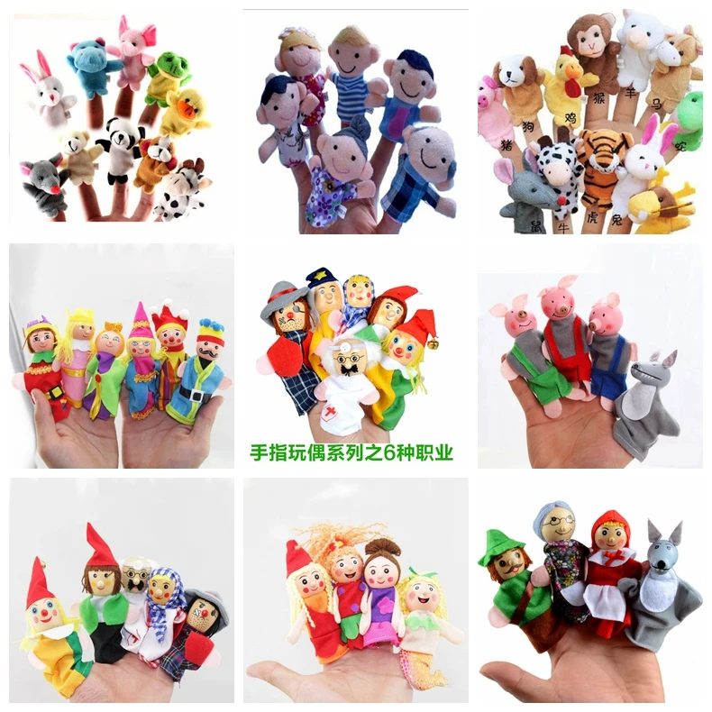 

Куклы на палец, детские мини-животные, Обучающие ручные Мультяшные животные, плюшевые куклы, куклы на палец, театральные плюшевые игрушки для детей, подарки