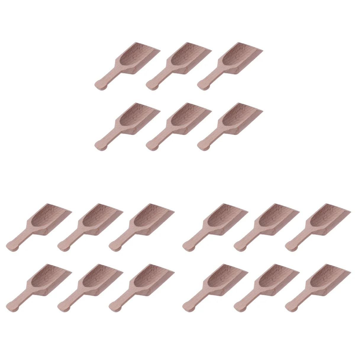 

18 pcs Wooden Coffee Tea Scoops Mini Candy Bath Salt Spices Flavors Spoons