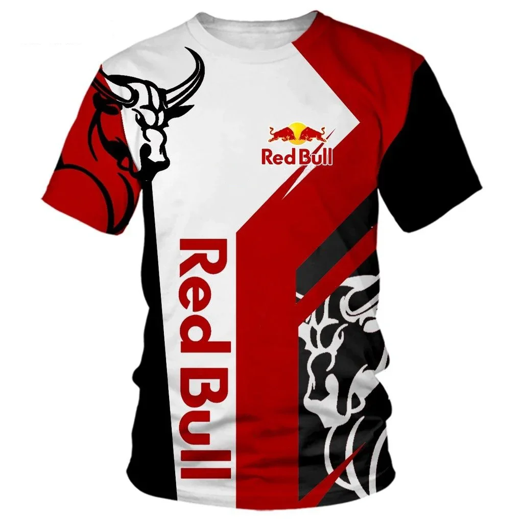 

Мужская футболка большого размера Red Bull, гоночная футболка с 3D принтом, модная мужская футболка с коротким рукавом для мотоцикла, мужская одежда Red Bull