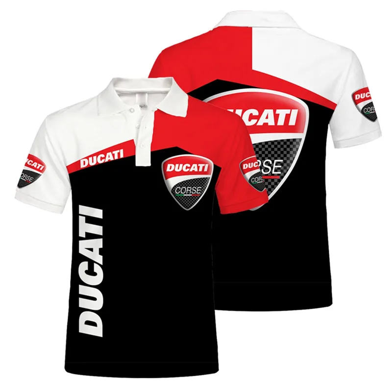 

DUCATI Polo Shirts Motorcycle Team Formula Team Racing Car Oversized Breathable Teamline Summer Clothing Motorcycle Polo Shirt