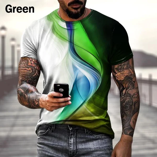 

Men's Fashion 3D Printing Crew Neck T-Shirt Stunning Hypnotism Tops Casual T-Shirt Short Sleeve