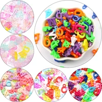 candy color acrylic charm beads random letter digital beads for diy jewelry making child necklace bracelet pendant accessories