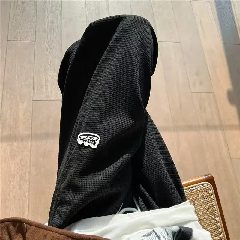 Осенние простые повседневные брюки с буквами для мужчин и женщин в одном стиле