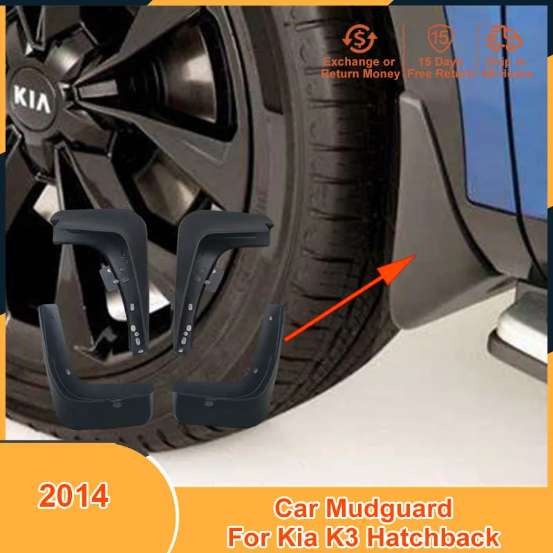 

Auto Mudflaps Mud Flaps for Kia K3 Hatchback 2014 4Pcs/Pack Black PVC Mudguard Splash Guards Fender Protector Car Accessories
