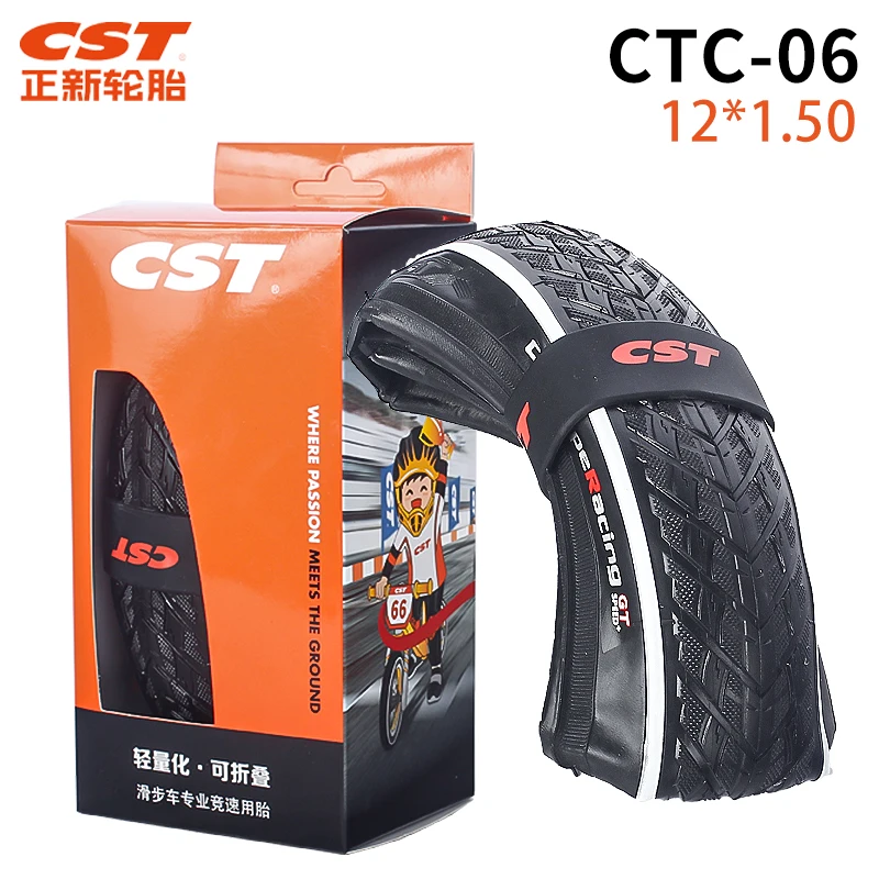 

CST 12inch Bicycle Tire 12*1.50 40-203 GT Type Racing 120TPI Kids Balance Folding Bike Tire Inner Tube Cycling Tyres
