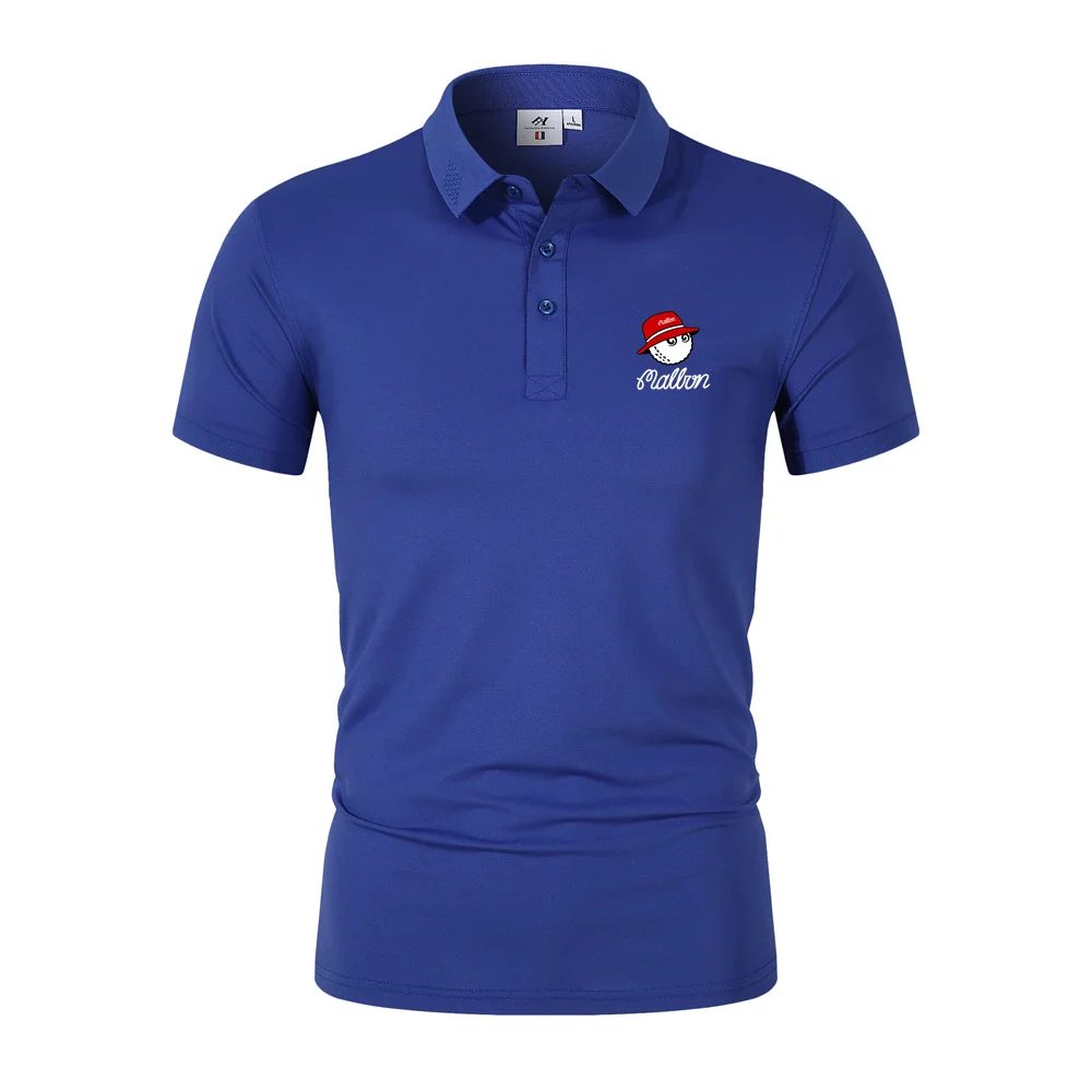 Summer Men's and Women's Golf T-shirt Fashion Quick Drying Short Sleeve Printed Malbon Casual Sports Baseball Jersey Polo Shirt