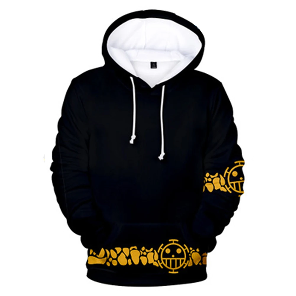 

Аниме One Piece Trafalgar Law Cosplay Толстовка с капюшоном с 3D принтом пуловер свитшот пальто