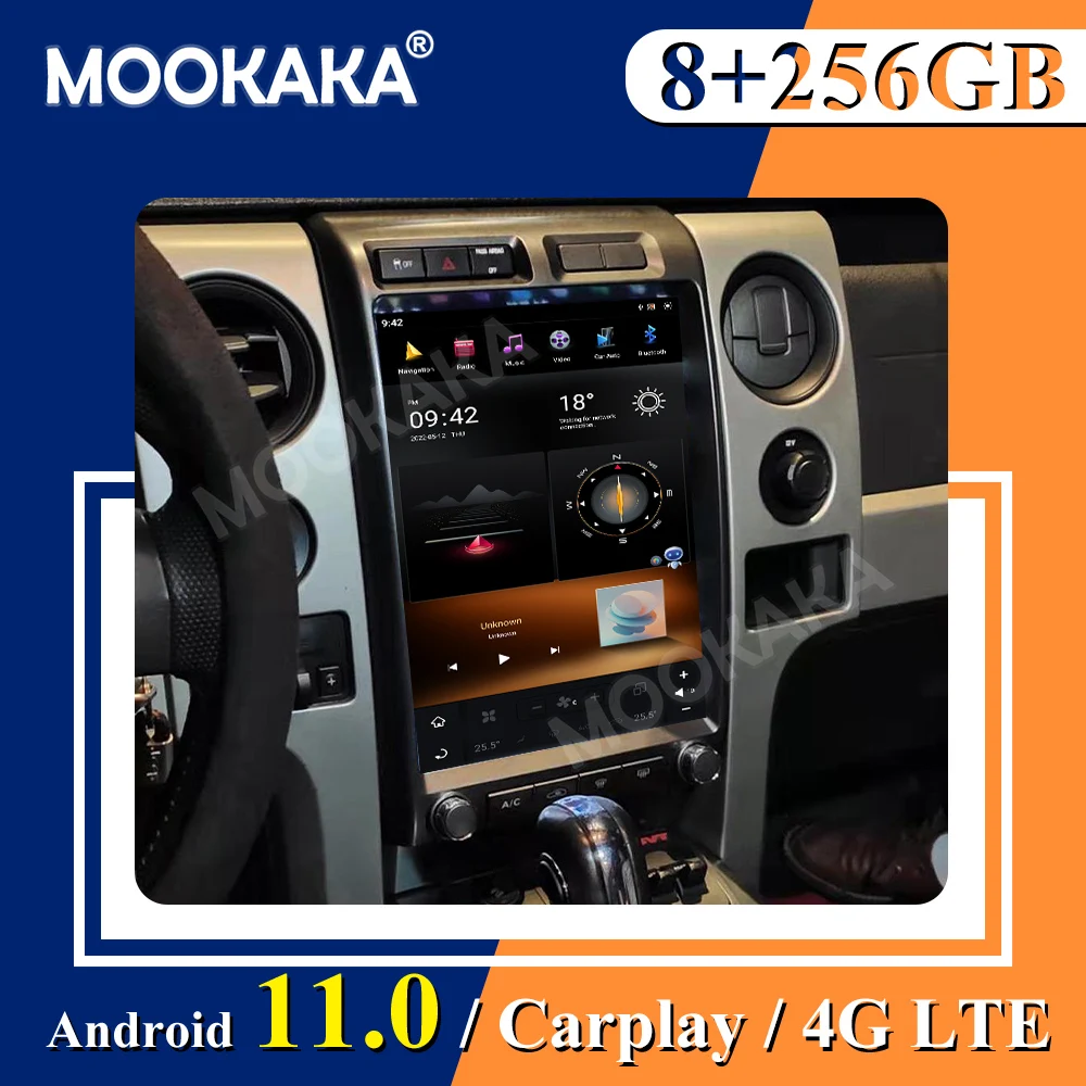 

Android 11 8+256GB Qualcomm 13"inch For Ford F150 2009-2014 Tesla Screen Car Multimedia Player GPS Audio Radio Stereo Head Unit