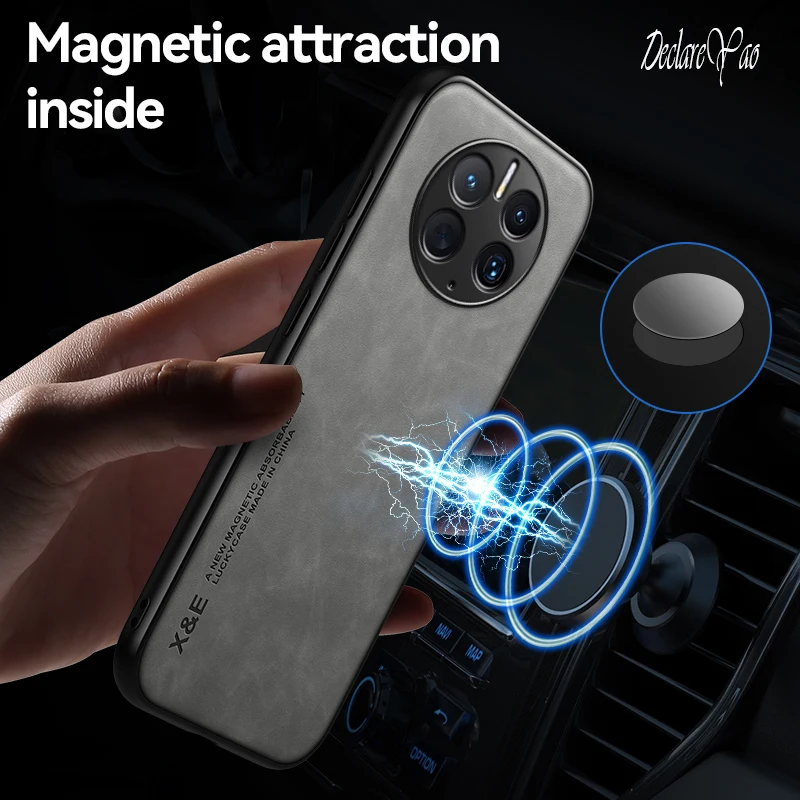 Чехлы для Huawei Mate 20 30 40 50 металлический тонкий чехол Pro чехлы жесткая кожаная