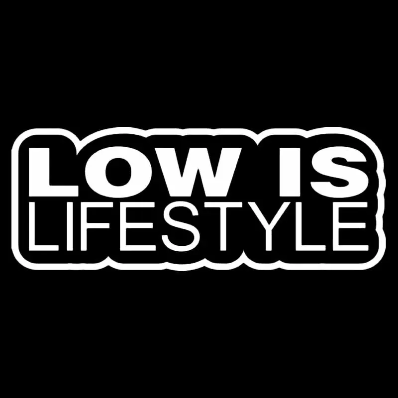 Car Stickers LOW IS LIFESTYLE Interesting PVC Decoration Accessories Creative Waterproof Black/white 14cm*5cm |