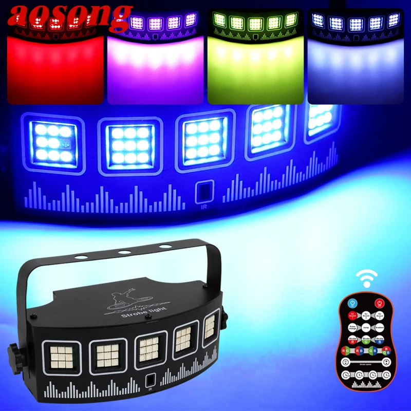 

AOSONG Laser Light Lamp LED Flashlight Creative Portable Stage Light with Remote Control For KTV Bar