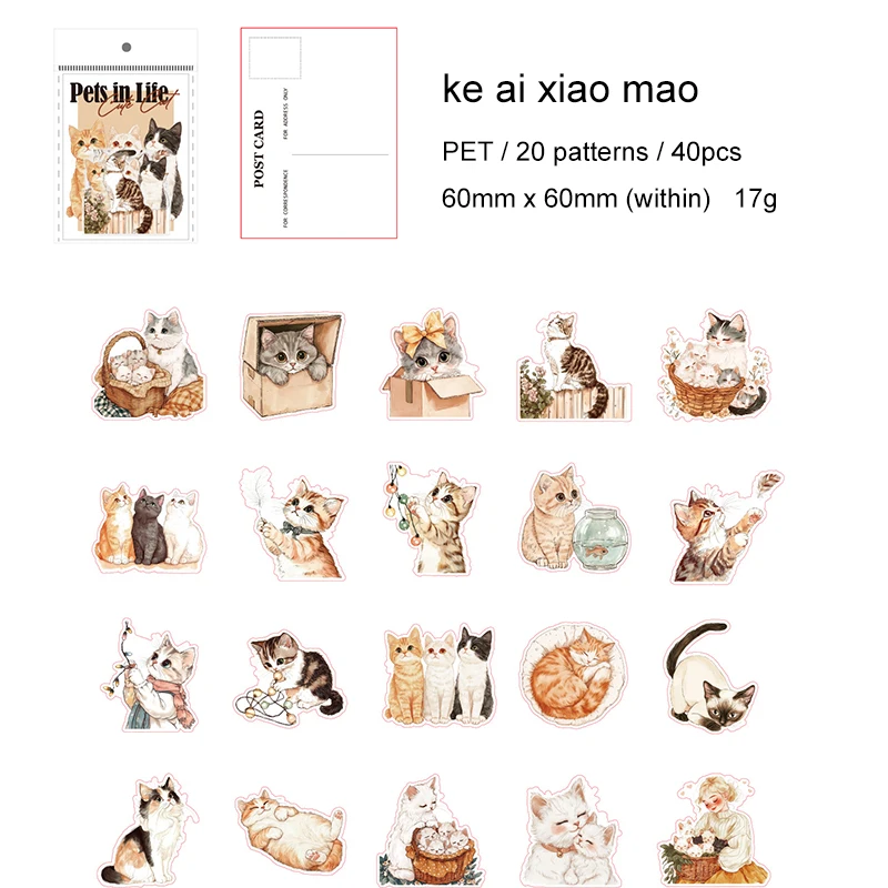 

Набор наклеек Pet Life Милые кошки и собаки