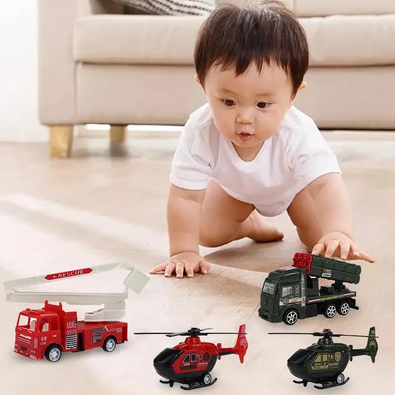 

Friction Cars 13pcs Truck Engine Toy Firetruck Vehicle Toys To Learn Truck Knowledge And Cultivate Interest Ideal For Home