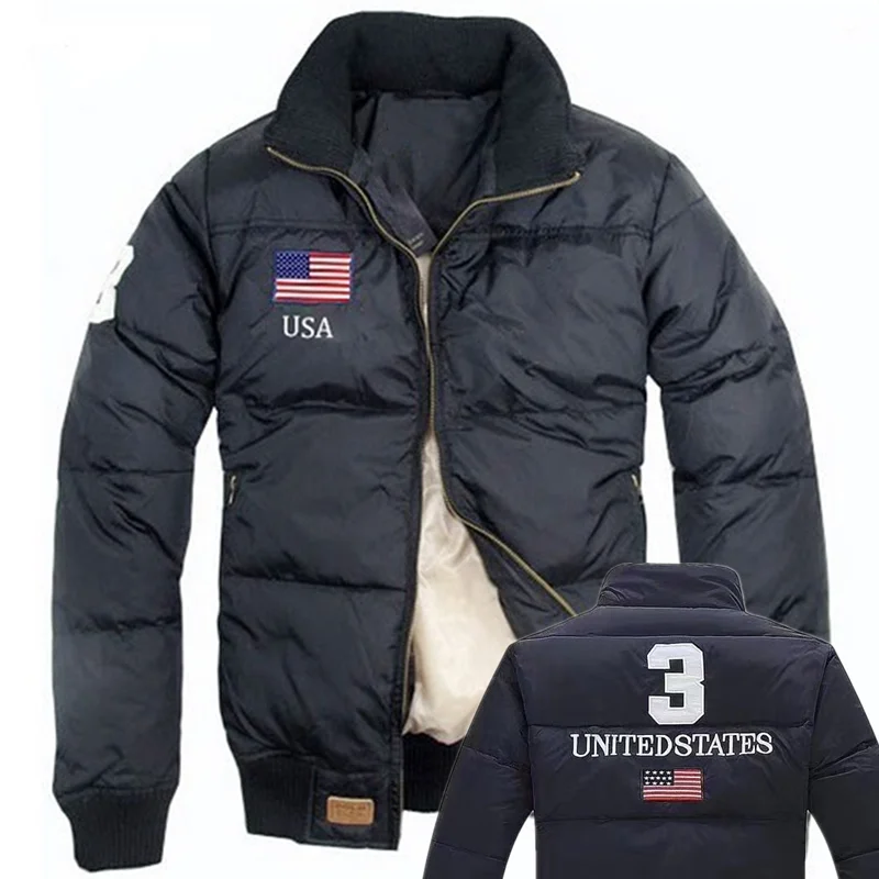 Мужская приталенная куртка Повседневная хлопковая с большим рисунком лошади