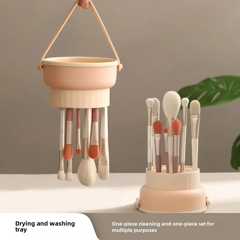 Домашняя кисточка для макияжа лоток чистки и сушки силиконовая миска 3-в-1