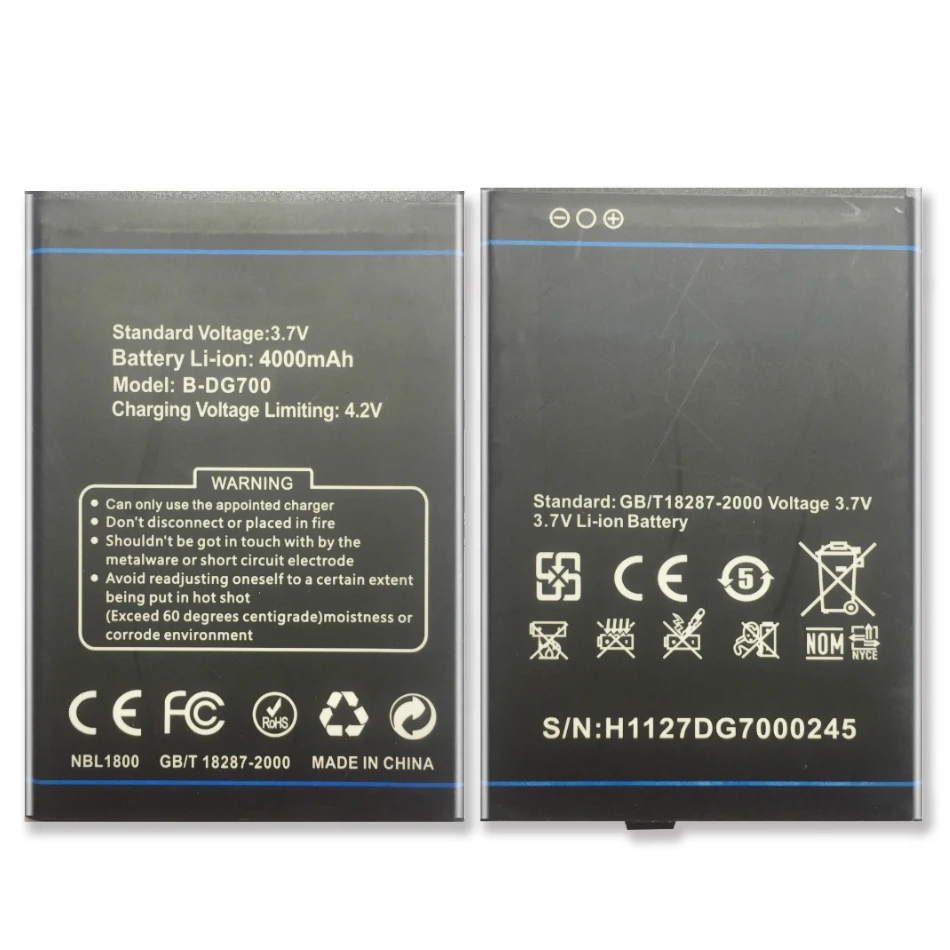 

Mobile Phone Battery For Doogee DG700 Titans 2 Titans2 B DG700 Replacement Battery 3600mAh B-DG700