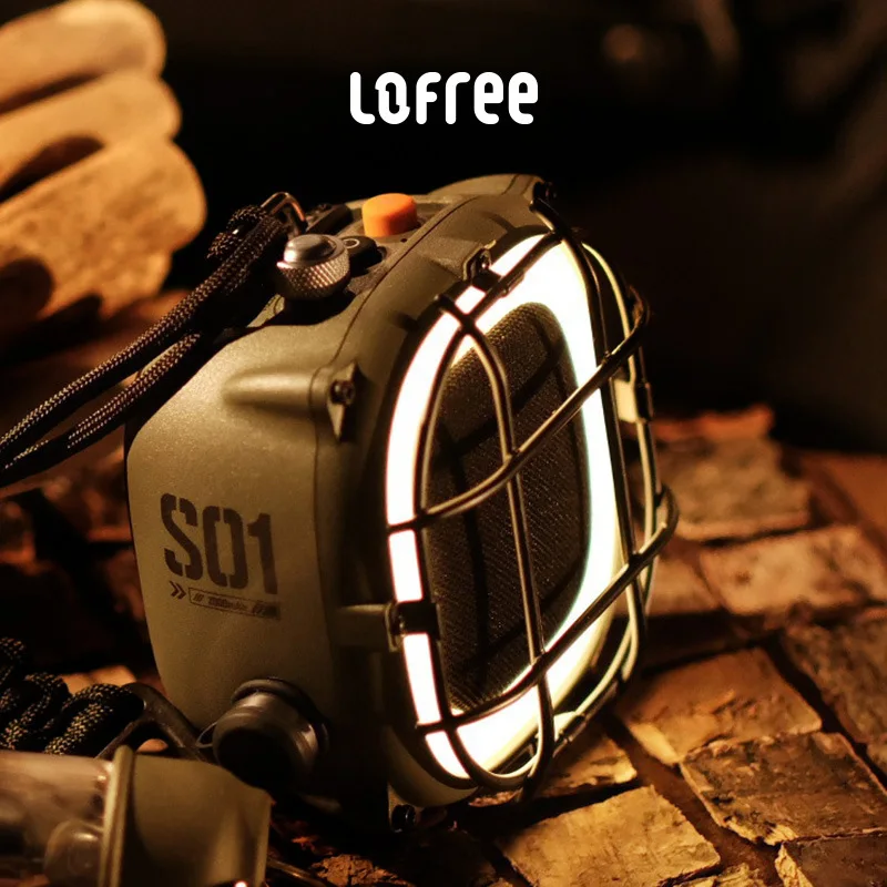 Lofree Saye S01 Wireless Bluetooth Speaker Rechargeable Soundbar Bass Treble Outdoor LED IPX6 Waterproof Portable Speaker Gifts