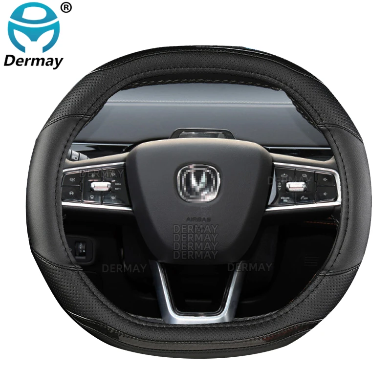 

Для Changan UNIK UNIV UNI-K 2020 2021 DERMAY UNI-V Carbon Fiber + чехол рулевого колеса автомобиля Cute Auto Accessories