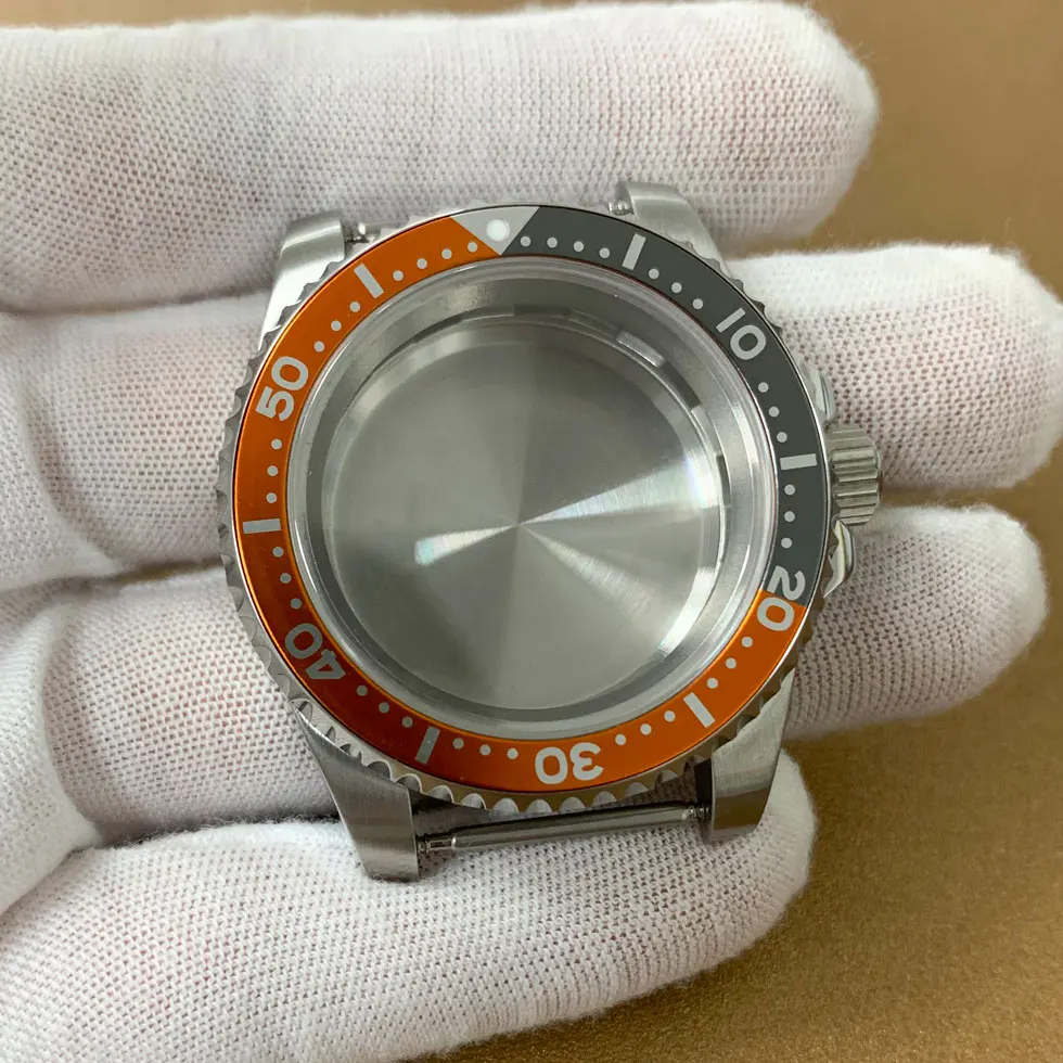 40.7mm Modification Watch Case 316L Stainless Steel Waterproof Sapphire Glass Mirror Fit NH35 NH36 4R Automatic Movement