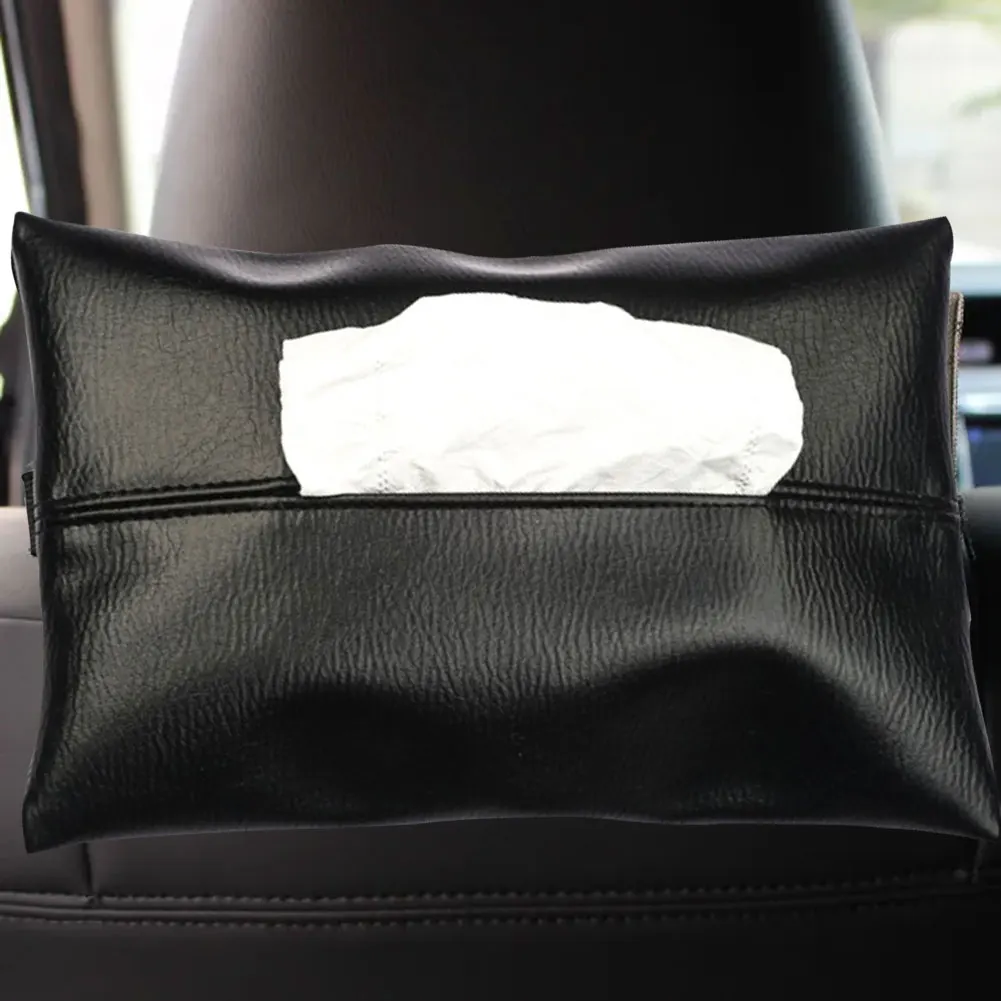 

Универсальный декоративный Органайзер из экокожи на подголовник автомобиля, с эластичным ремешком