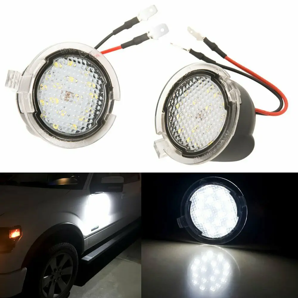 

2x LED Side Mirror Light Puddle Lamp For Ford F150 Expedition Explorer Edge Flex Fusion Taurus X Ranger Lincoln Navigator Mark