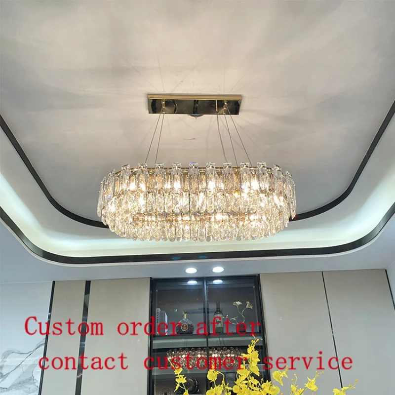 

Retractable Chandelier Vintage Bedroom living room art decor chandelier crystal lights luxury hotel hanging lights