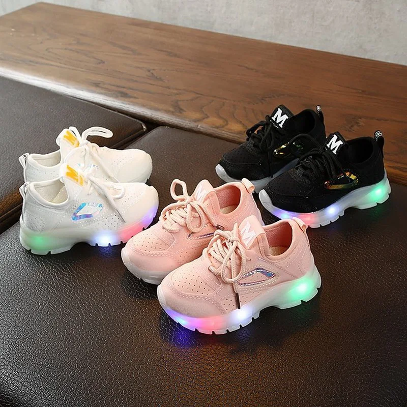 

Children Glowing Sneakers Kids Running Toddler Infant Baby Girls Boys LED Light Up Casual Shoes Luminous Non-slip Sports Shoes