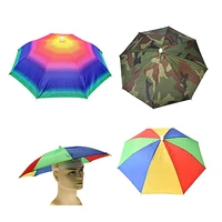 convenient fishing cap elasticity lightweight portable rain umbrella foldable outdoor cap umbrella cap fishing umbrella hat
