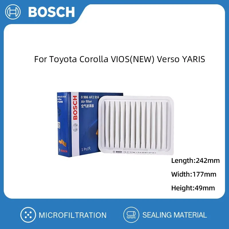 Воздушный фильтр BOSCH для Toyota Corolla VIOS (Новый) Verso YARIS CARS 17801 21050 0D060