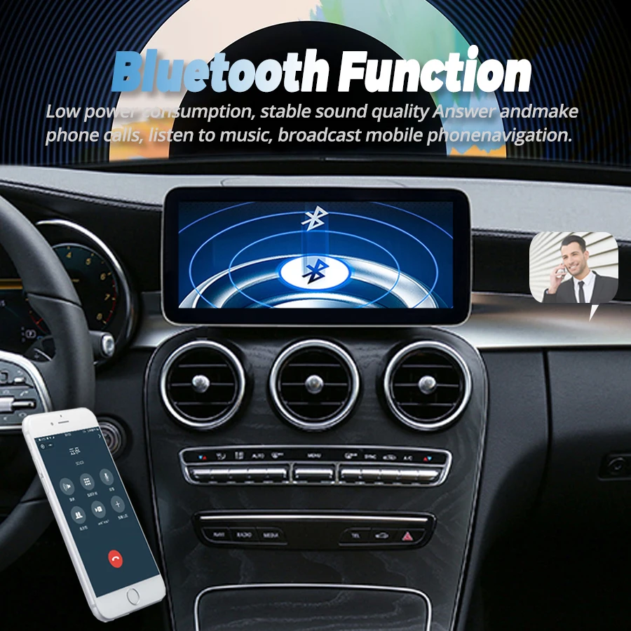Автомобильный видеоплеер GPS 2 8 ГГц процессор Qualcomm Android экран CARPLAY стерео для Benz C
