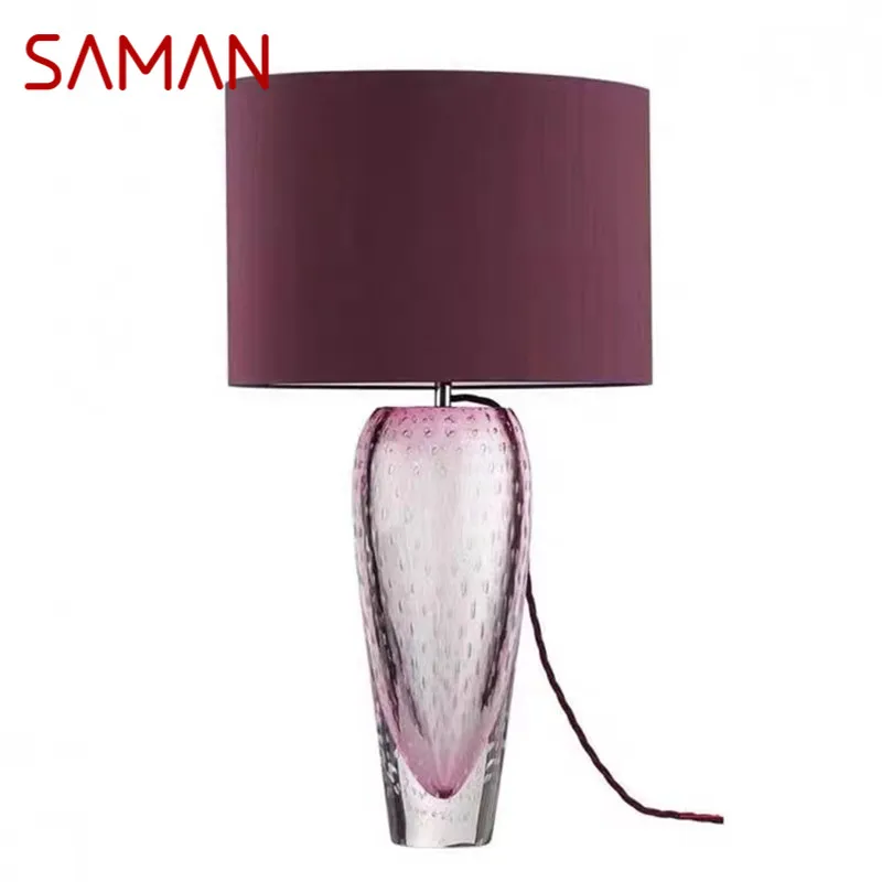 

SAMAN Nordic Glaze Table Lamp Modern Art Iiving Room Bedroom Study Hotel LED Personality Originality Desk Light