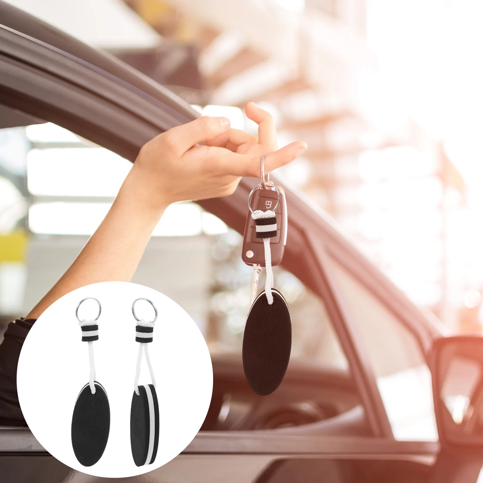 2 шт. портативное кольцо плавающий компонент EVA удобный брелок с веревкой