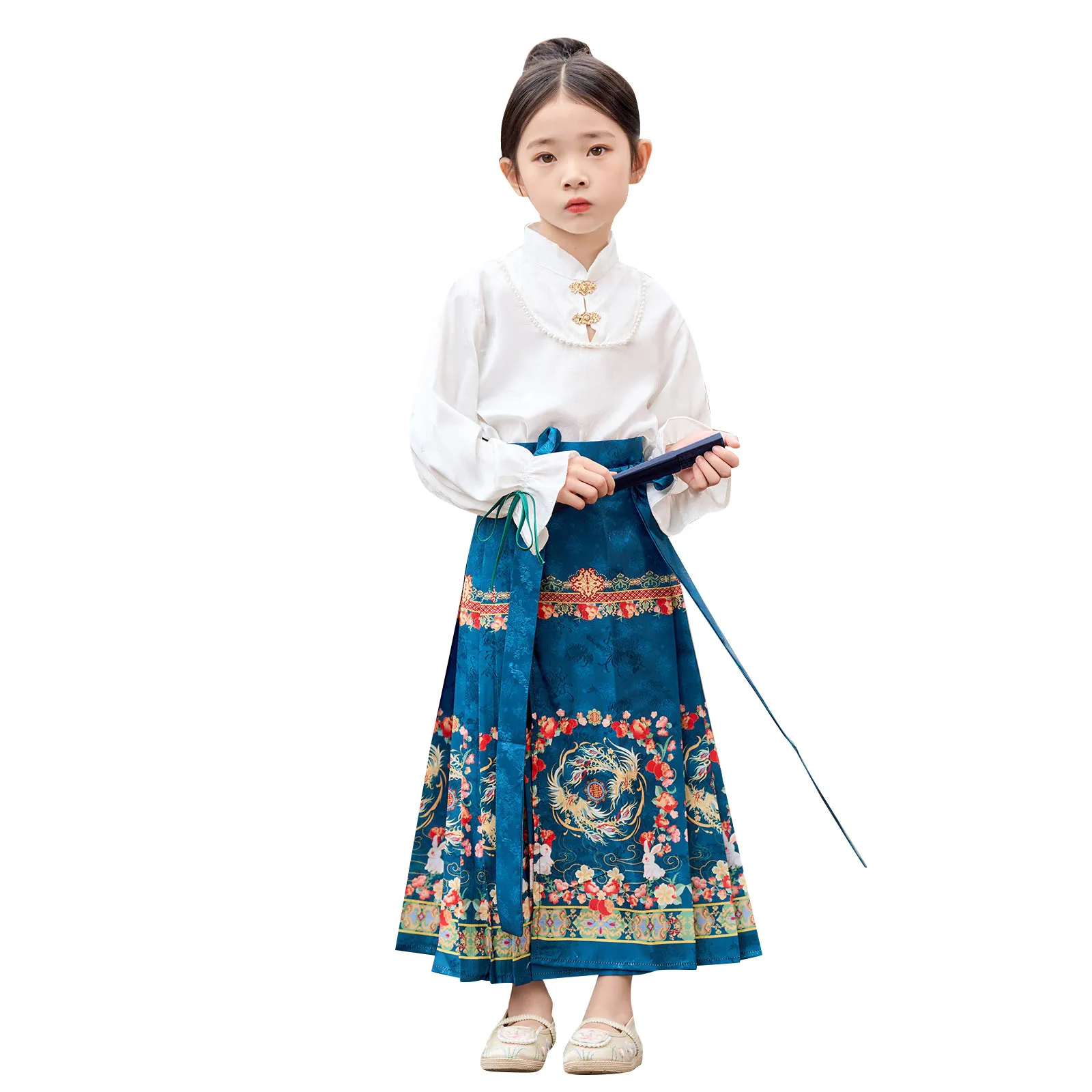 Повседневное Шелковое Платье Для Девочек С Рисунком Лошади Мини-юбка В Древнем