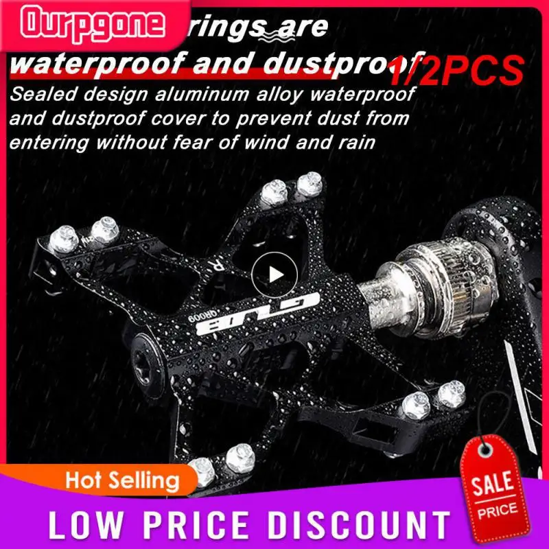 

1/2PCS 009Aluminum Alloy Bike Pedals For MTB Non-slip Pedal 3 Bearing Flat Platform Antiskid Cycling Pedal Riding Bike