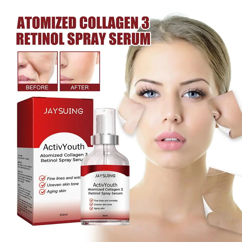 

Collagen Retinol Essence Spray Face Serum Anti-Aging Pore 30ml Skin Whitening Care Dry Moisturizing Cream Essence Shrink Fa V4E9