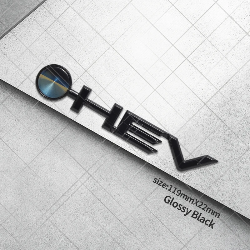 Металлический 3D логотип HEV, Стайлинг автомобиля, задний багажник, эмблема с буквами, наклейка для Toyota Camry Granvia Sienna Avalon Corolla Highlander Hilux