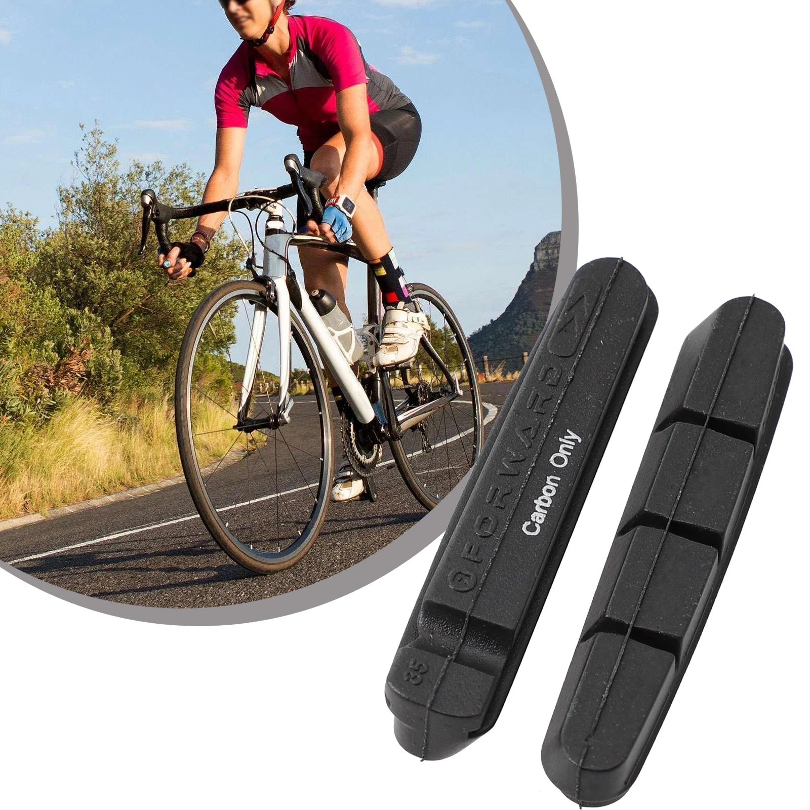 

1pc Replacement Brake Pads All-weather Brake Formula Rubber 13g 55mm For Carbon Fiber Rim Outdoor Riding Bike Brake Parts